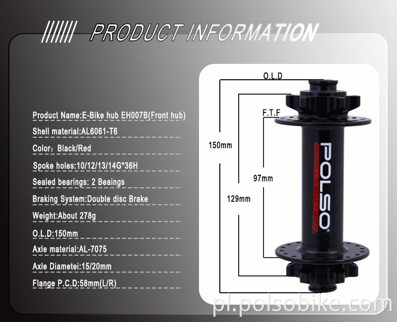 Przedni piast rowerowy bicycle front hub